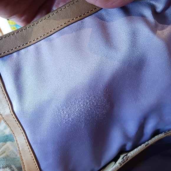 Charming Rustic Camel VINTAGE COACH BLEEKER Shoulder Patent Sig C jacquard - Picture 14 of 16